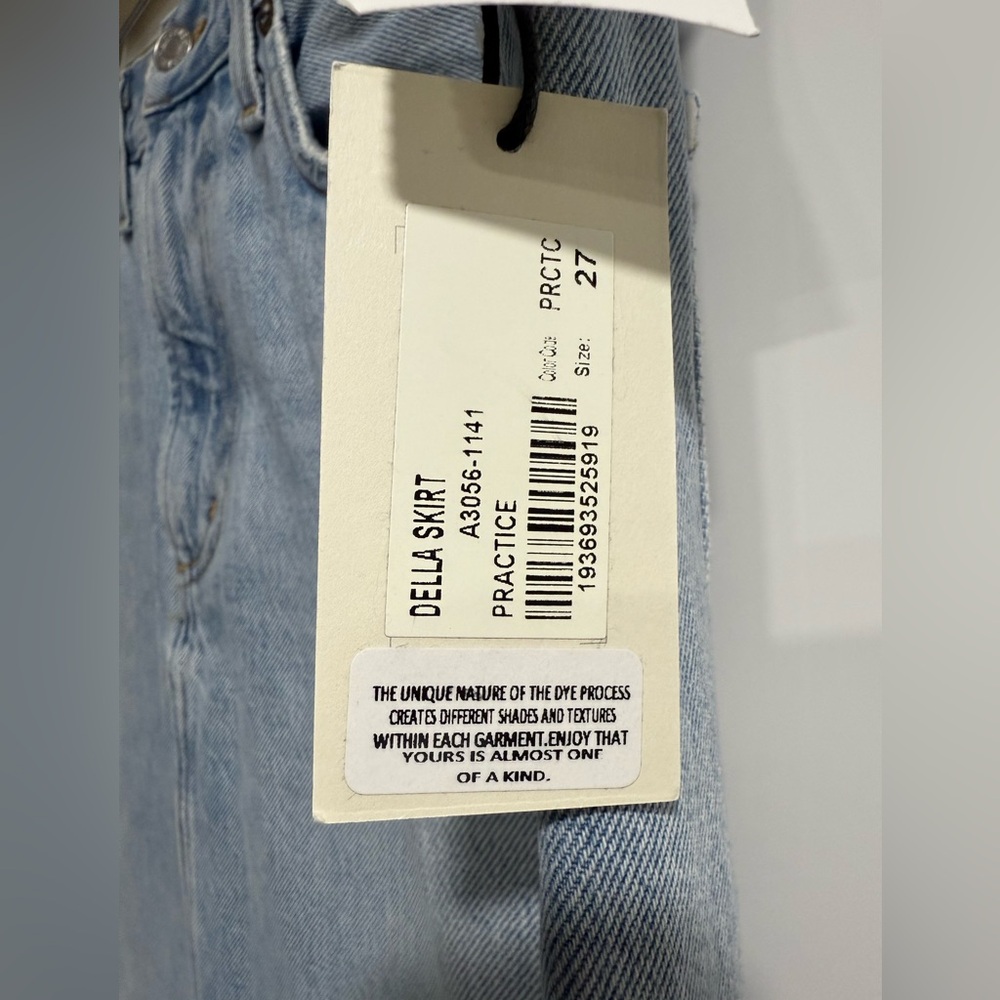 AGOLDE DELLA DENIM SKIRT SIZE 27 in PRACTICE - Picture 7 of 11